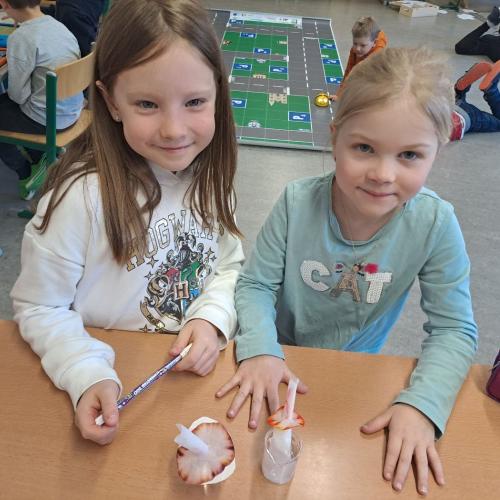 Experiment mit Wasser - Blumen
