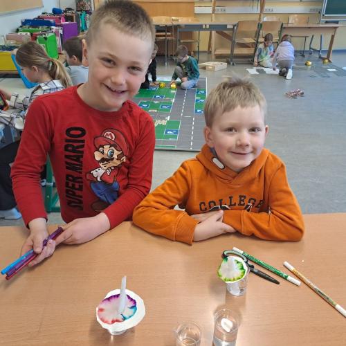 Experiment mit Wasser - Blumen